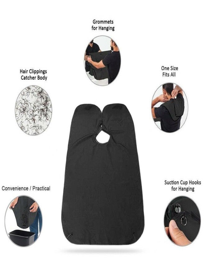 Sangpri Beard Bib Apron Beard Catcher for Shaving and Trimming, Grooming Cape Apron Catcher, Non-Stick Beard Cape Shaving Cloth, Beard Trimming Gift for Men - Image 5